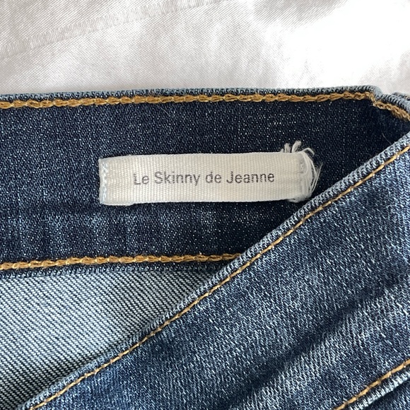 Frame Le Skinny de Jeanne Jeans blue distressed denim, Size 27 - Picture 6 of 8